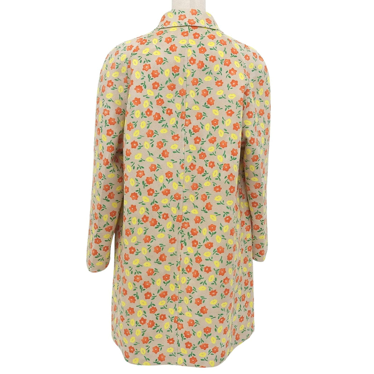 Prada Wool Angora Flower Soutien Collar Coat Multi 42 — view 2