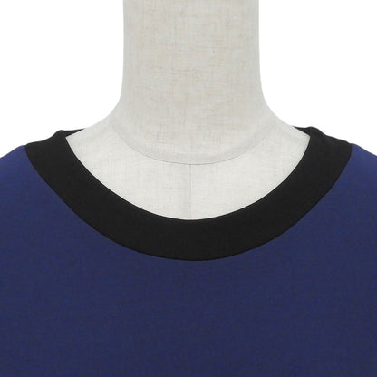 Gucci Bicolor Crew Neck Short Sleeve Dress Navy Black — view 2