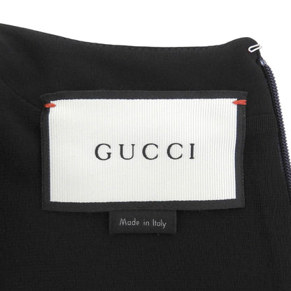 Gucci Bicolor Crew Neck Short Sleeve Dress Navy Black — view 6