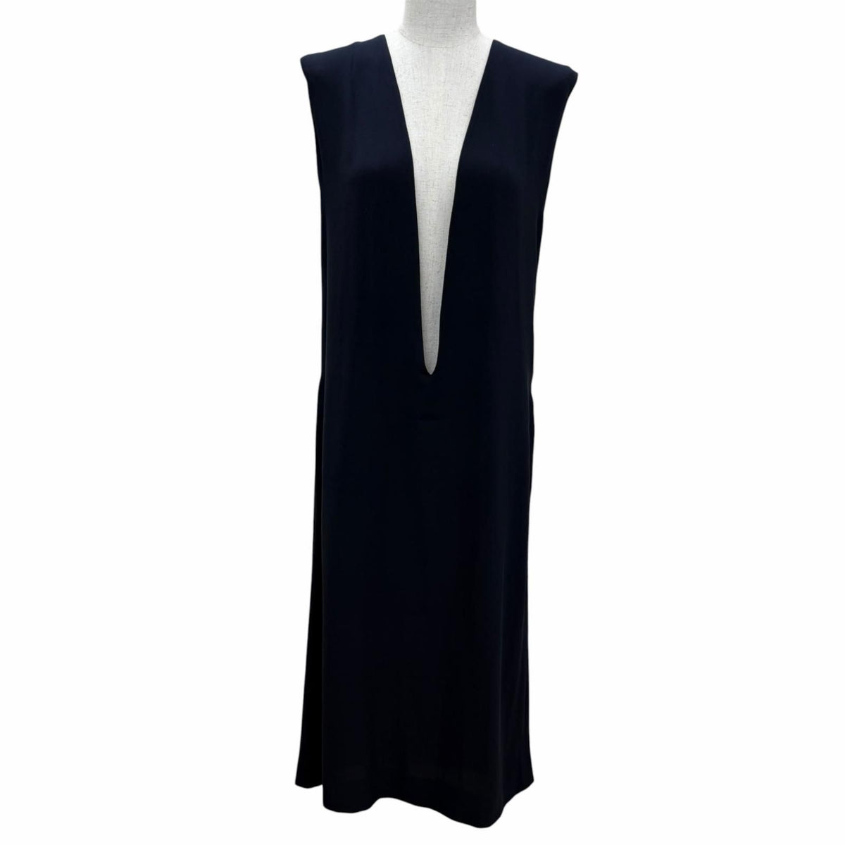 Hermes Vintage Silk 100% Martin Margiela Era Valouse Sleeveless V-neck Dress
