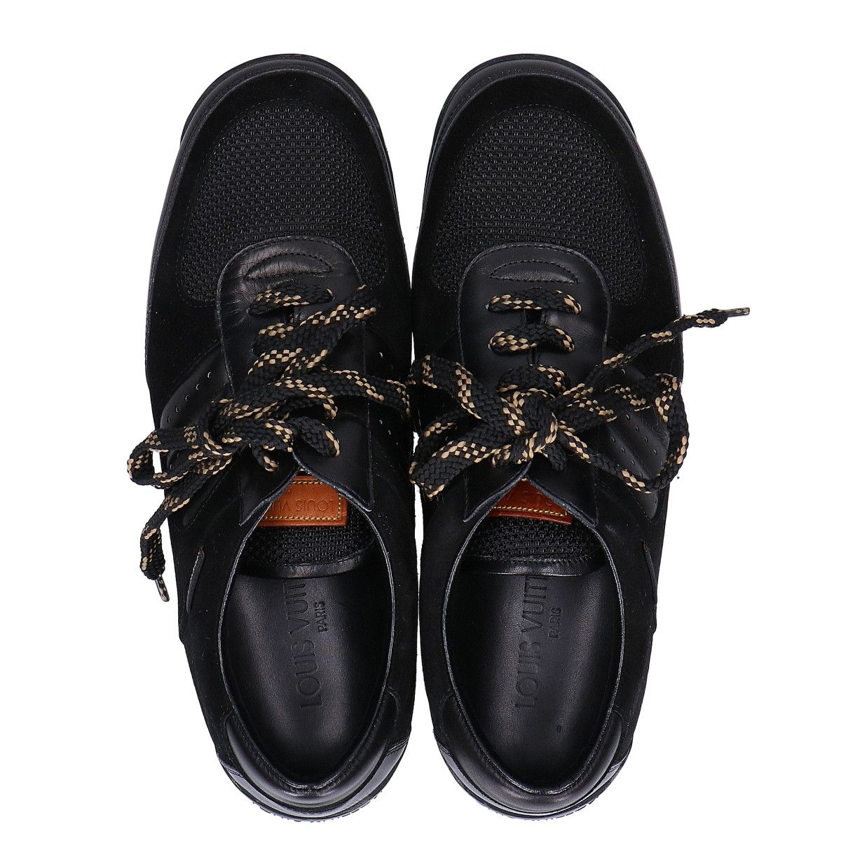 Louis Vuitton Leather Suede Mesh Low-Top Sneakers — view 5