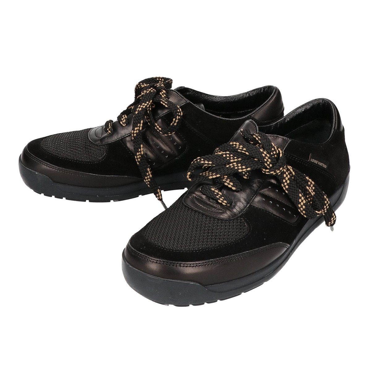 Louis Vuitton Leather Suede Mesh Low-Top Sneakers