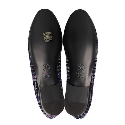 Chanel 23B CC Logo Multicolor Tweed Ballerina Flat Shoes — view 6
