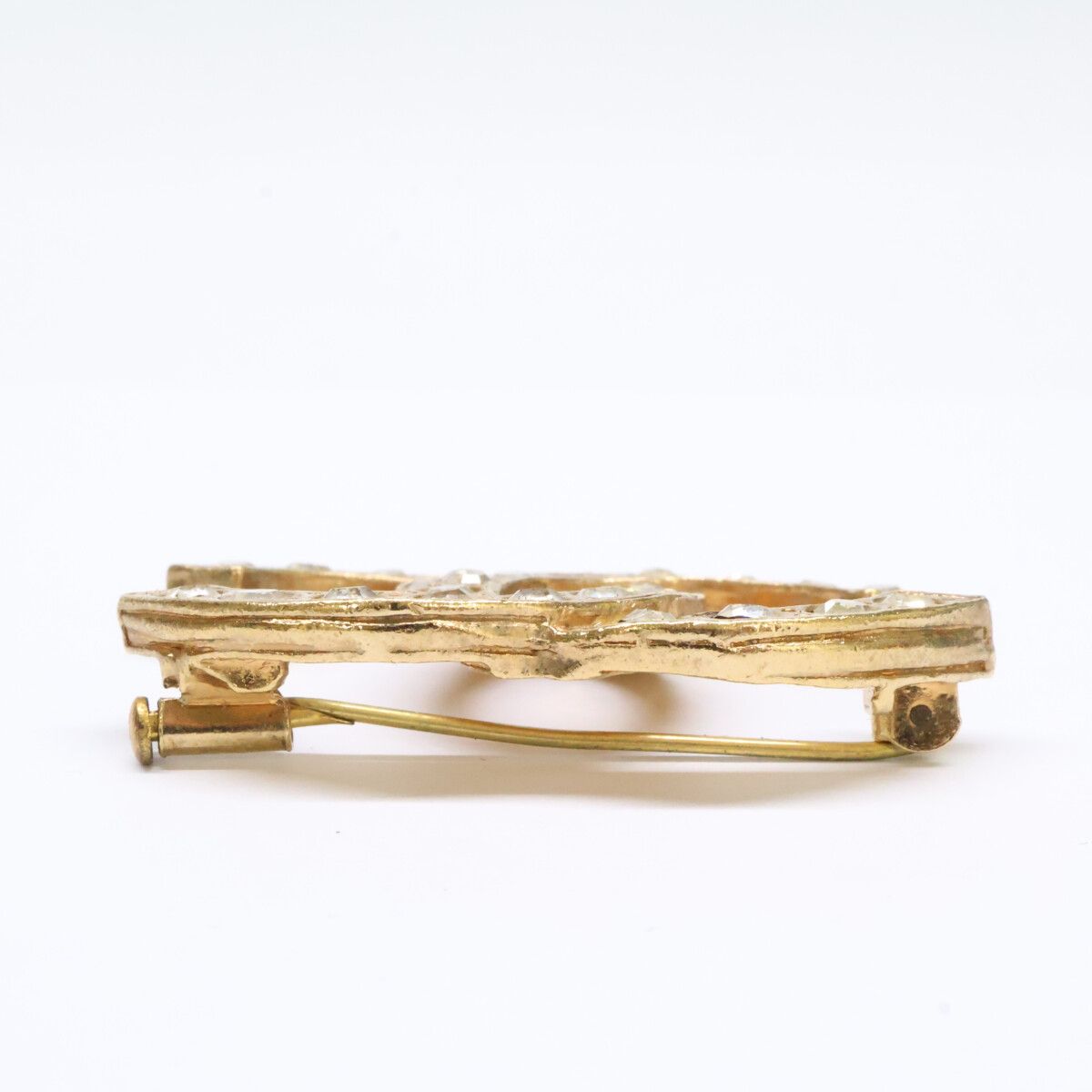 Chanel CC Logo Rhinestone Brooch — view 5