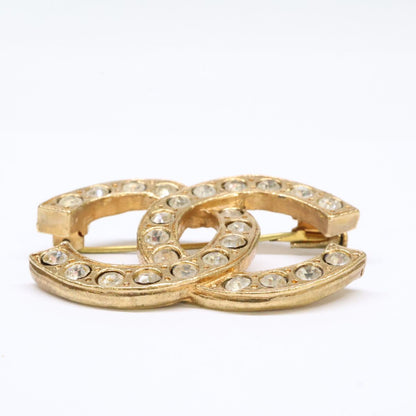 Chanel CC Logo Rhinestone Brooch — view 3
