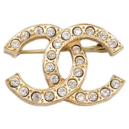 Chanel CC Logo Rhinestone Brooch