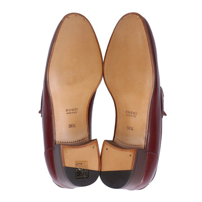 Gucci Web Line Horsebit Leather Loafers — view 6