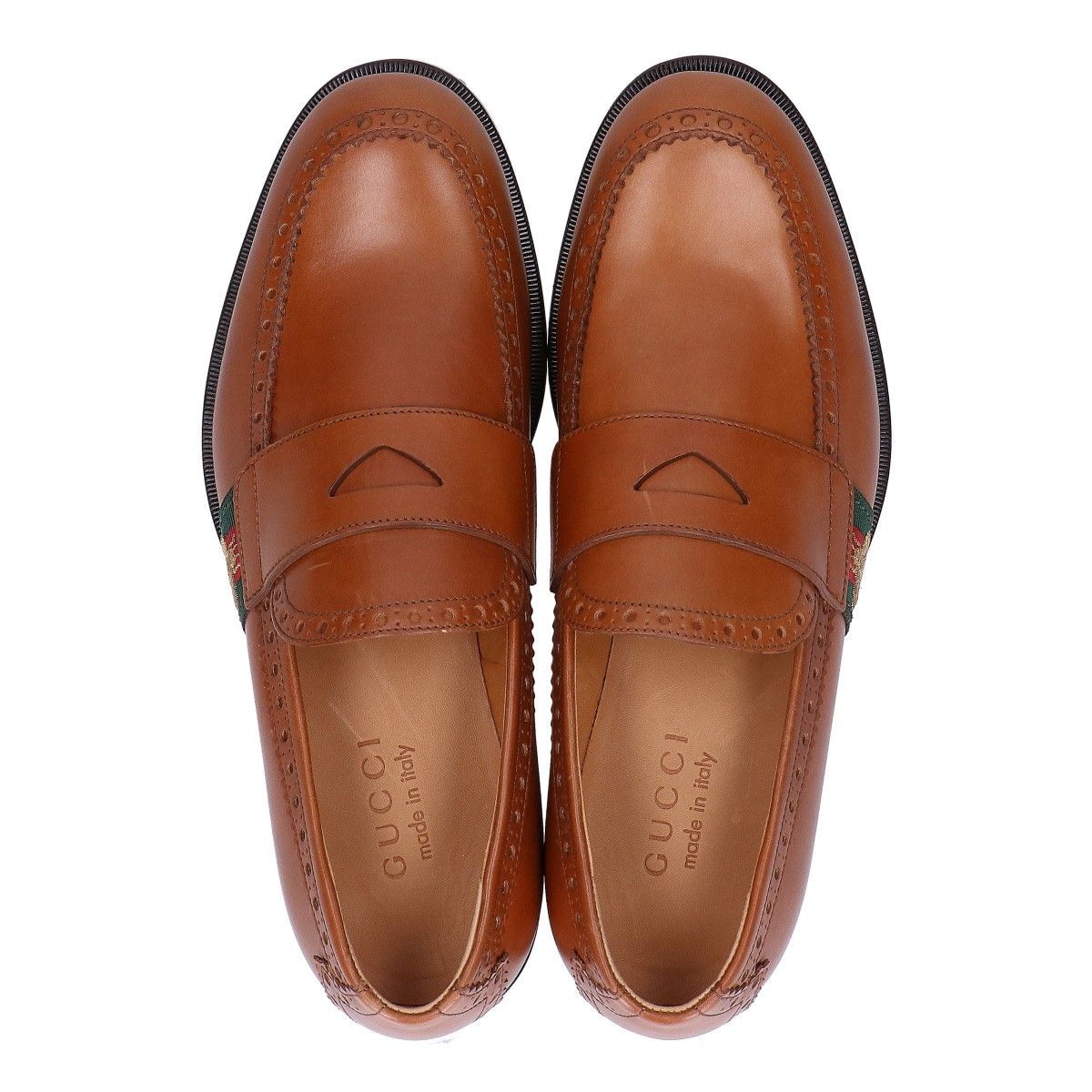 Gucci Bee Embroidery Sherry Line Coin Loafers 5.5 — view 5