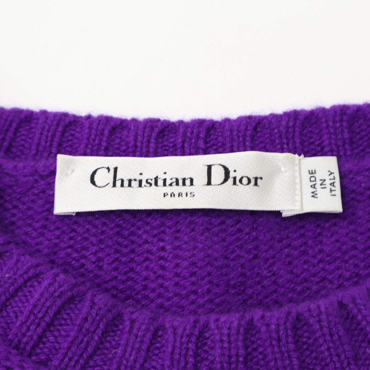 Dior Logo Cashmere Short Sleeve Knit Sweater — view 5