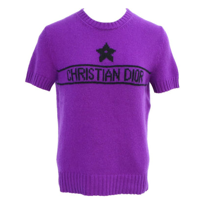Dior Logo Cashmere Short Sleeve Knit Sweater