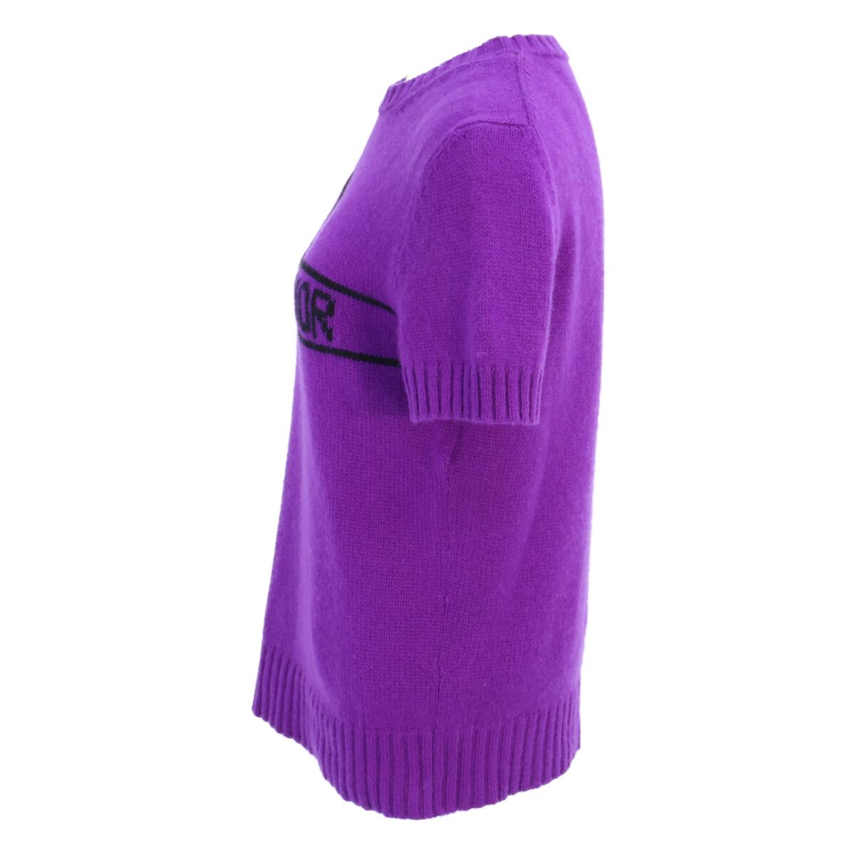 Dior Logo Cashmere Short Sleeve Knit Sweater — view 3