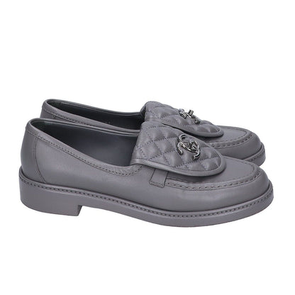 Chanel CC Logo Turnlock Quilted Loafers — view 4