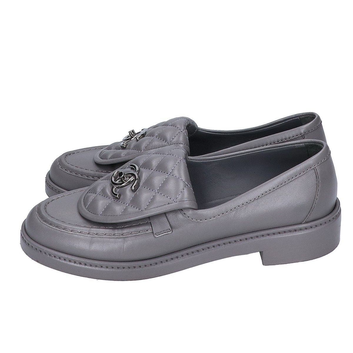Chanel CC Logo Turnlock Quilted Loafers — view 2