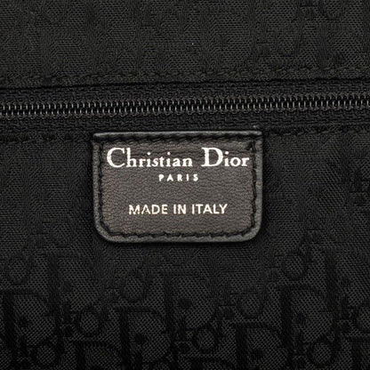 Dior Plisse Gathered Handbag Black Leather — view 5