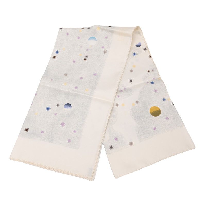 Hermes Carre 90 la Voie Lactee Milky Way Scarf Large Format White Multicolor