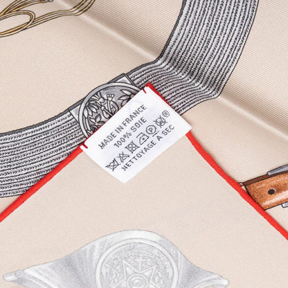 Hermes Carre 70 Pampa Prairie Scarf Gray Multicolor Silk — view 4