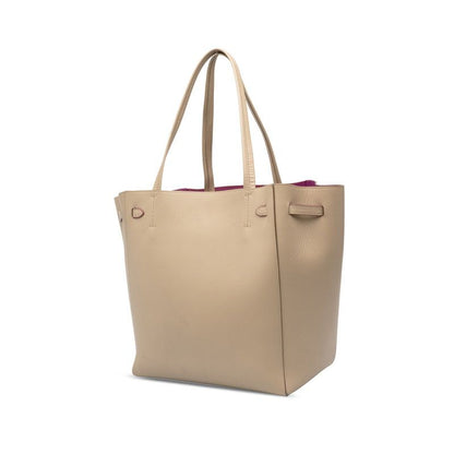Celine Cabas Phantom Small Tote Shoulder Bag Beige Purple Leather — view 2