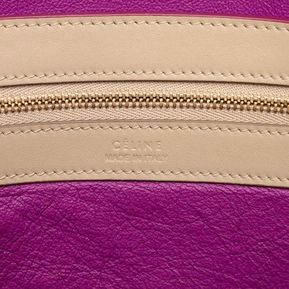 Celine Cabas Phantom Small Tote Shoulder Bag Beige Purple Leather — view 5