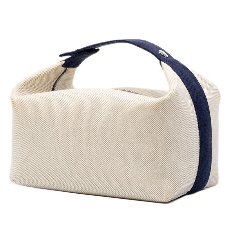 Hermes Bridal Black GM Cabriole Handbag Pouch Ivory Navy Toile — view 2