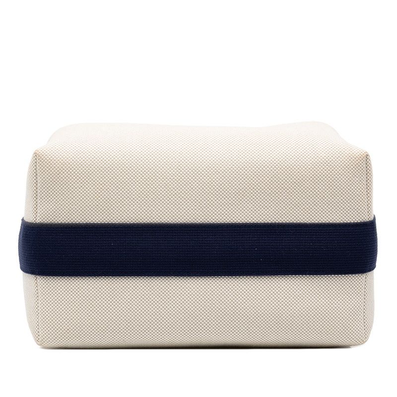 Hermes Bridal Black GM Cabriole Handbag Pouch Ivory Navy Toile — view 3