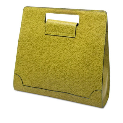 Celine Cutout Handle Square Handbag Green Leather — view 2