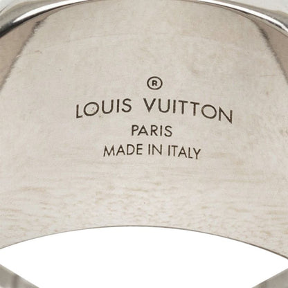 Louis Vuitton Monogram Signet Ring Silver Metal — view 4