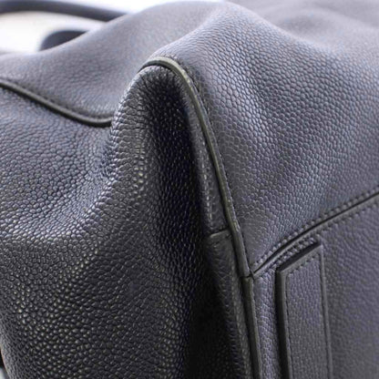 Max Mara Tote Bag Leather Navy — view 8