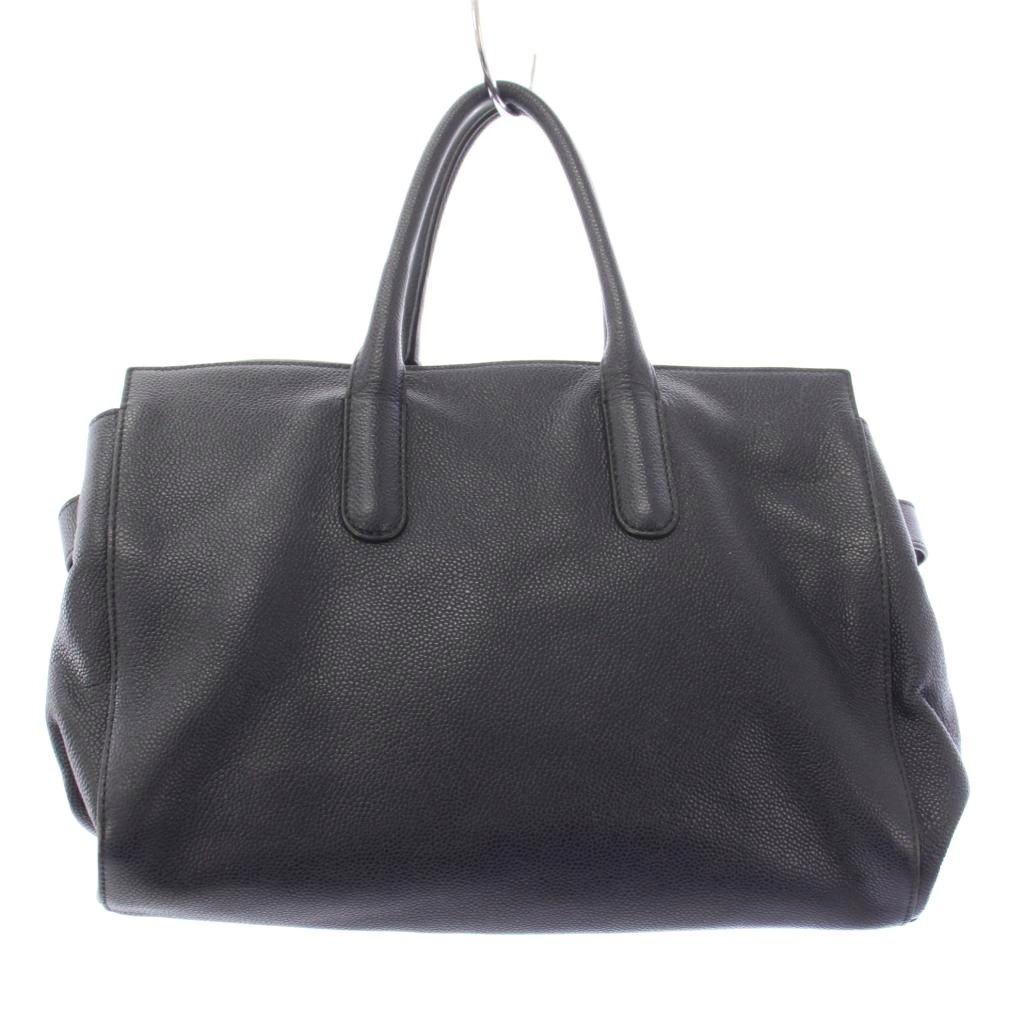 Max Mara Tote Bag Leather Navy — view 5
