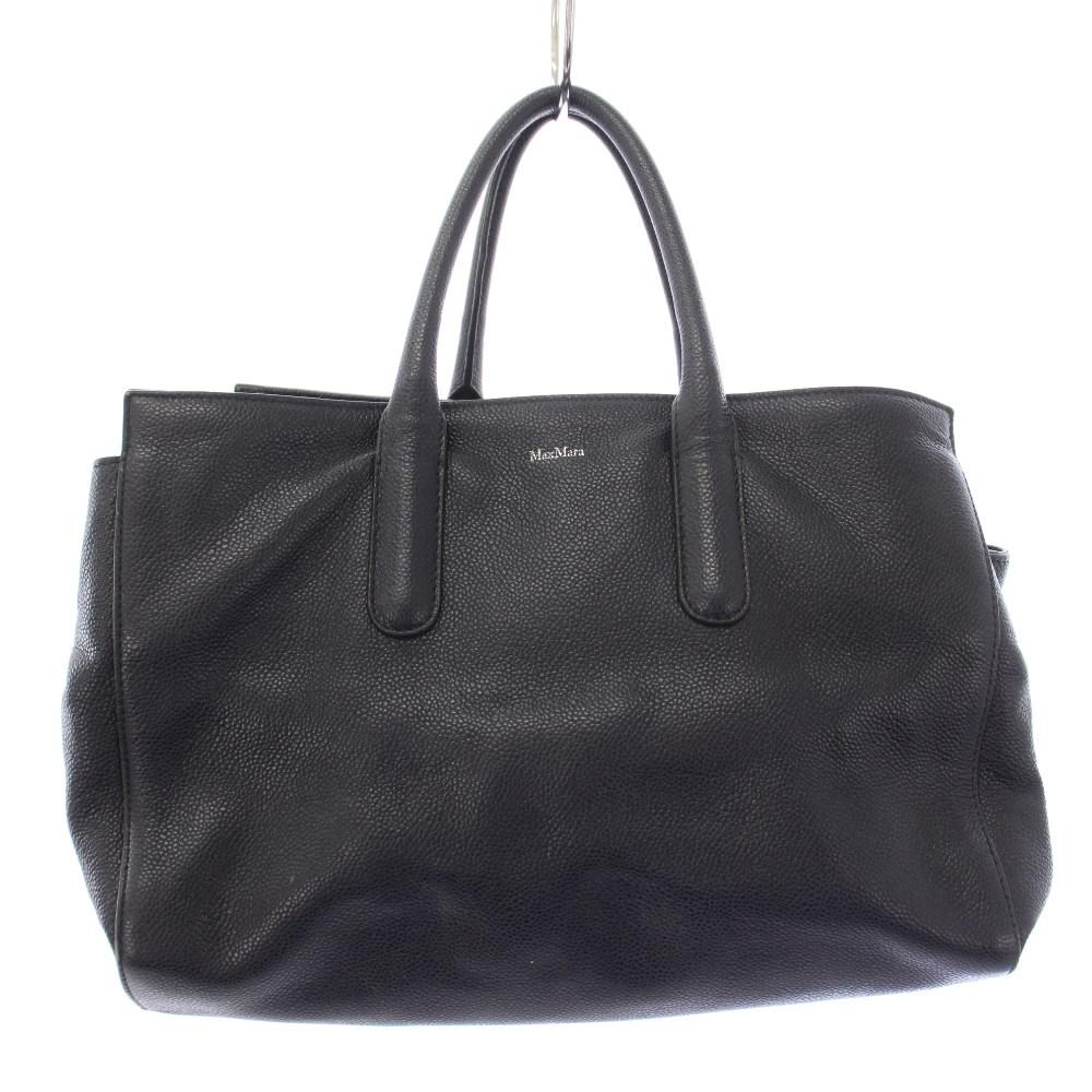 Max Mara Tote Bag Leather Navy