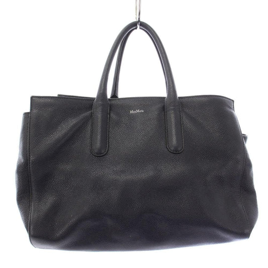 Max Mara Tote Bag Leather Navy