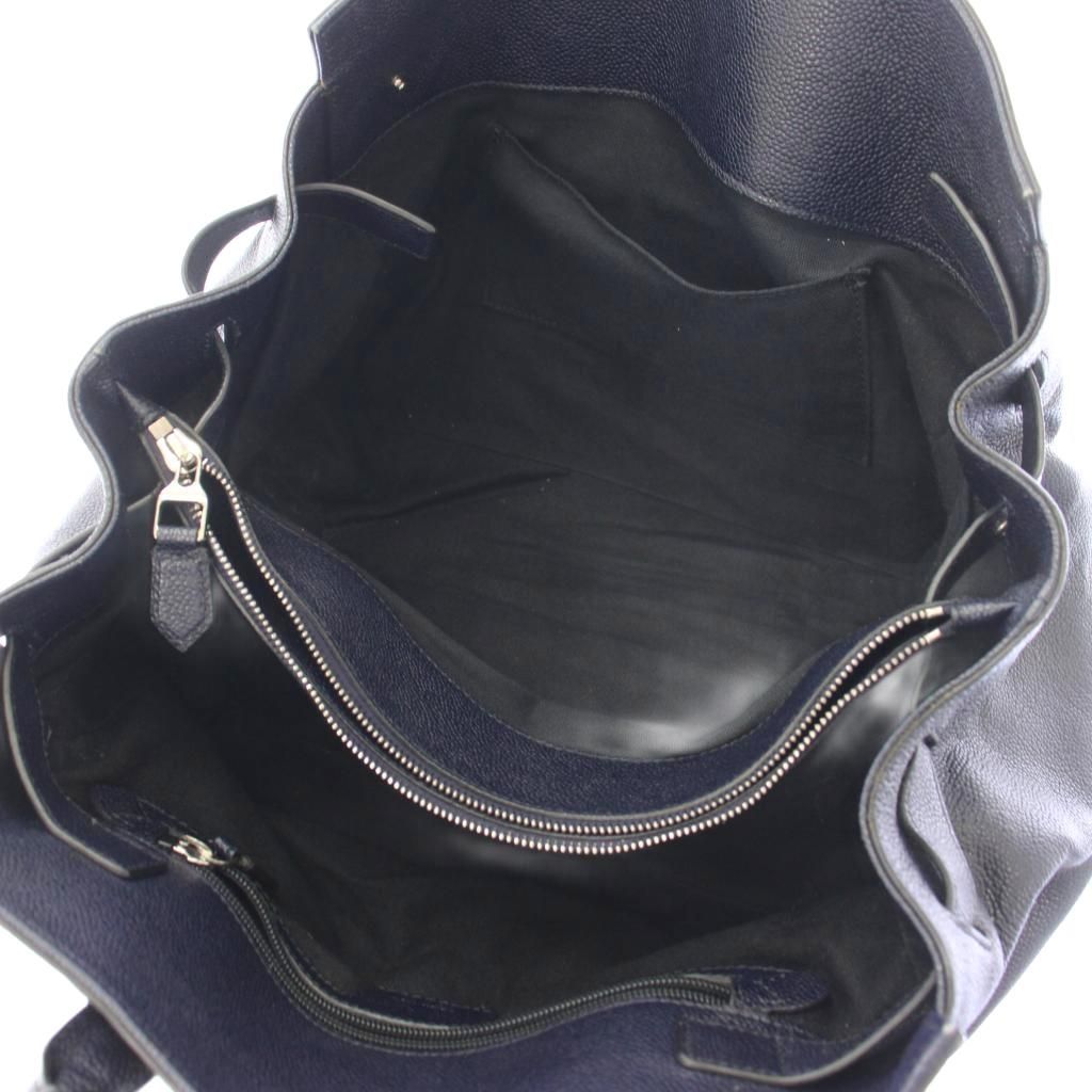 Max Mara Tote Bag Leather Navy — view 4