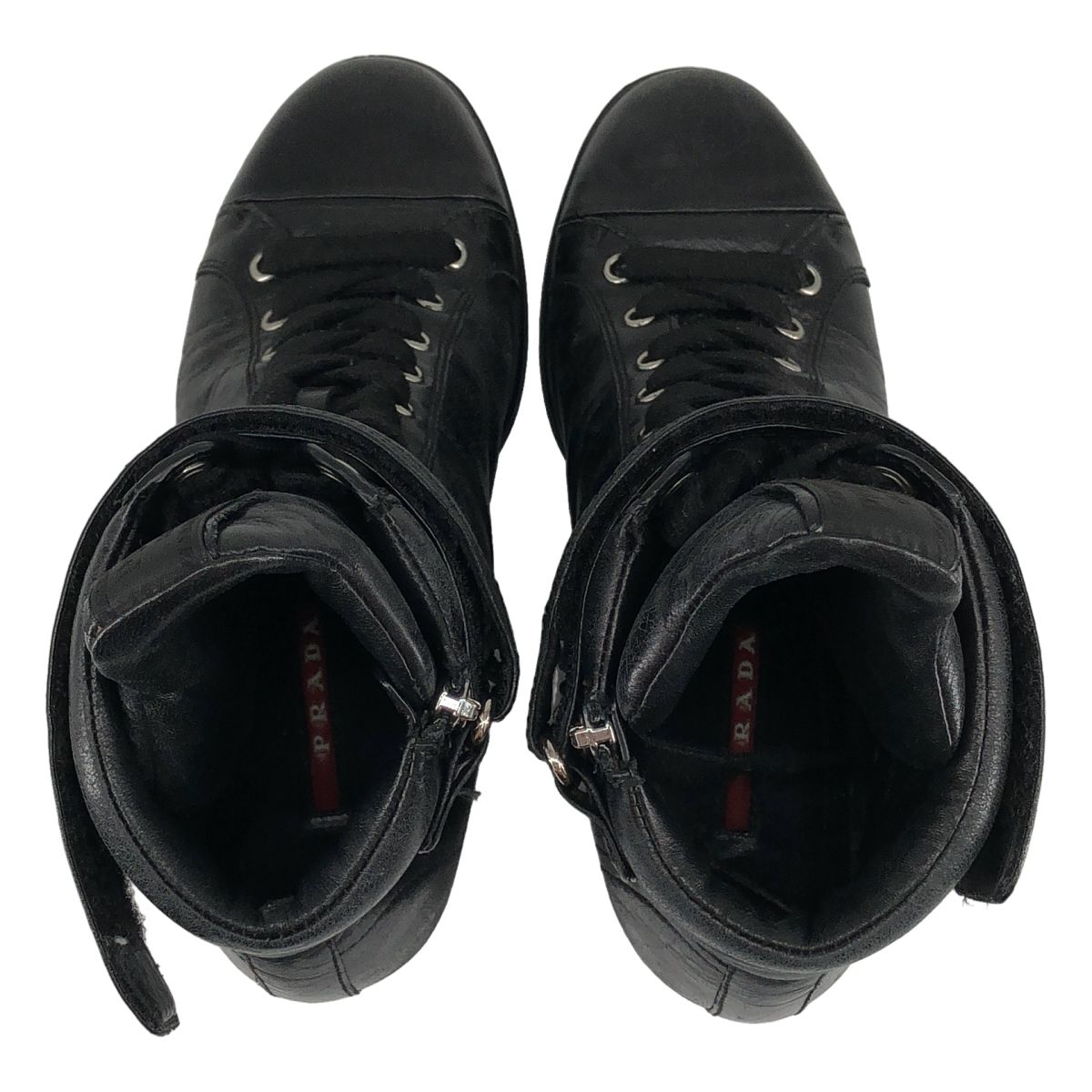 Prada Sport High Top Sneakers Black — view 4