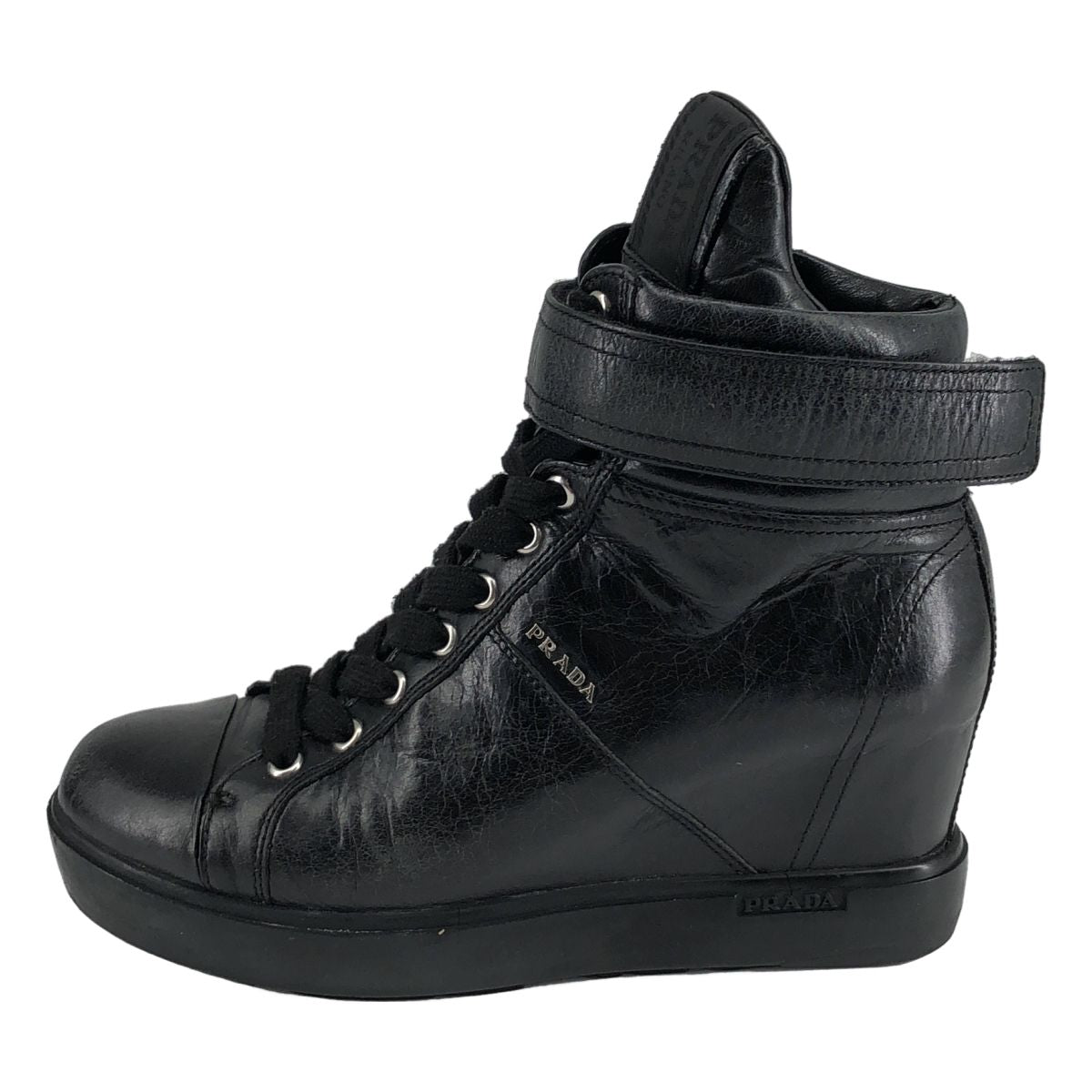 Prada Sport High Top Sneakers Black — view 2
