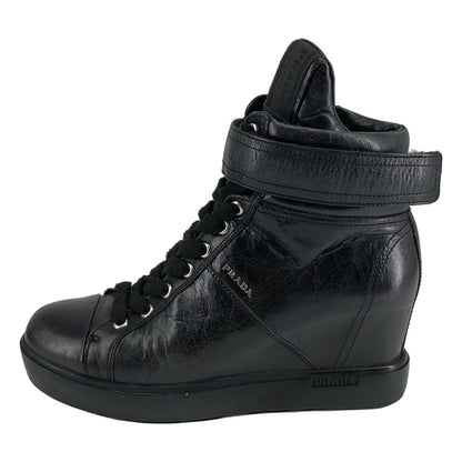 Prada Sport High Top Sneakers Black — view 2