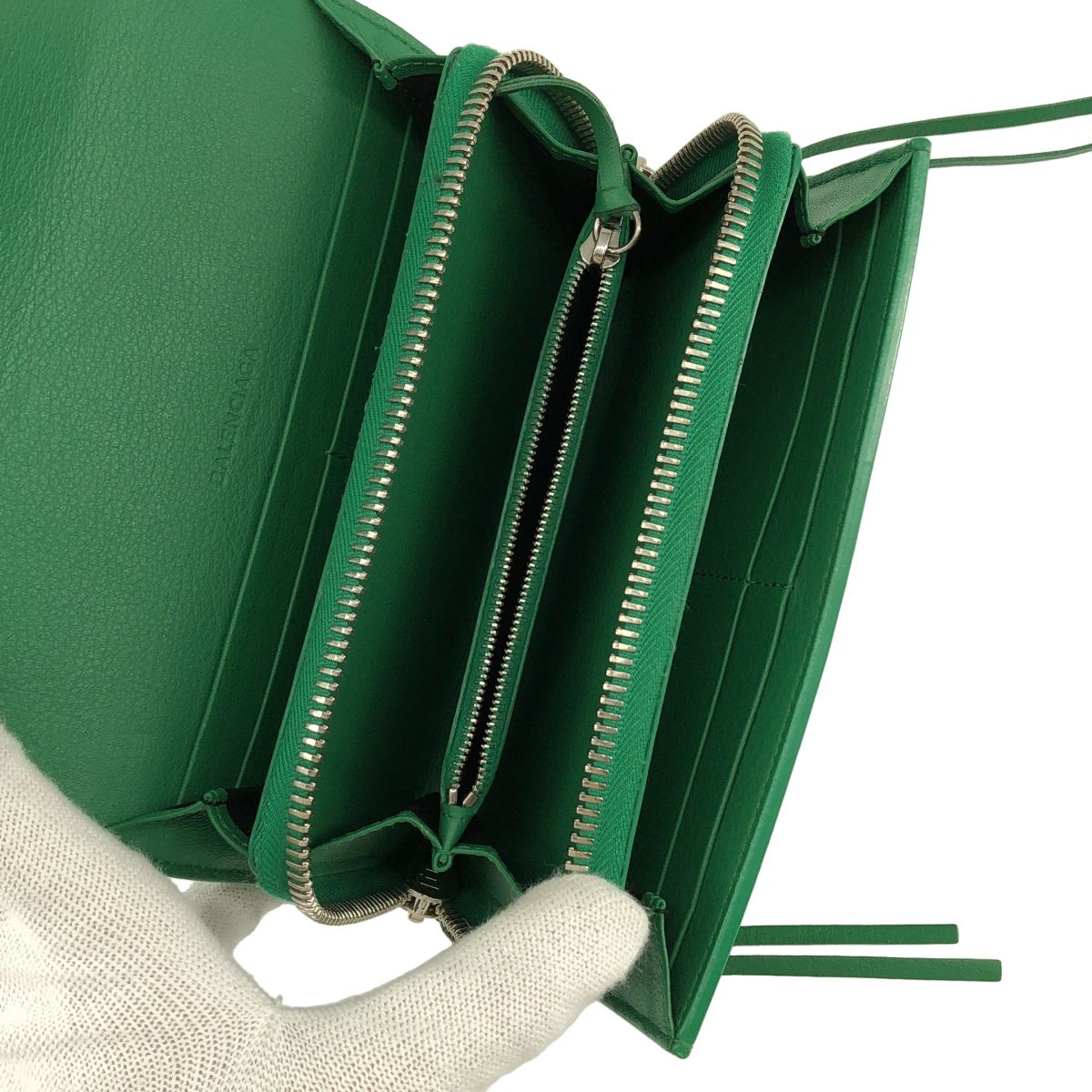 Balenciaga Papier ZA Money Wallet Green — view 3