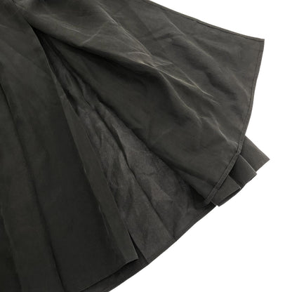 Prada Leather Belted Silk Wrap Skirt Black 36 — view 5