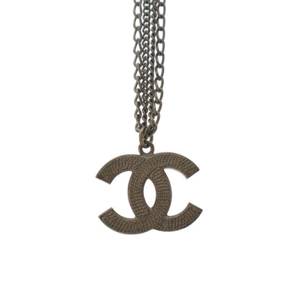 Chanel 06P CC Logo Double Chain Choker Necklace Silver — view 3