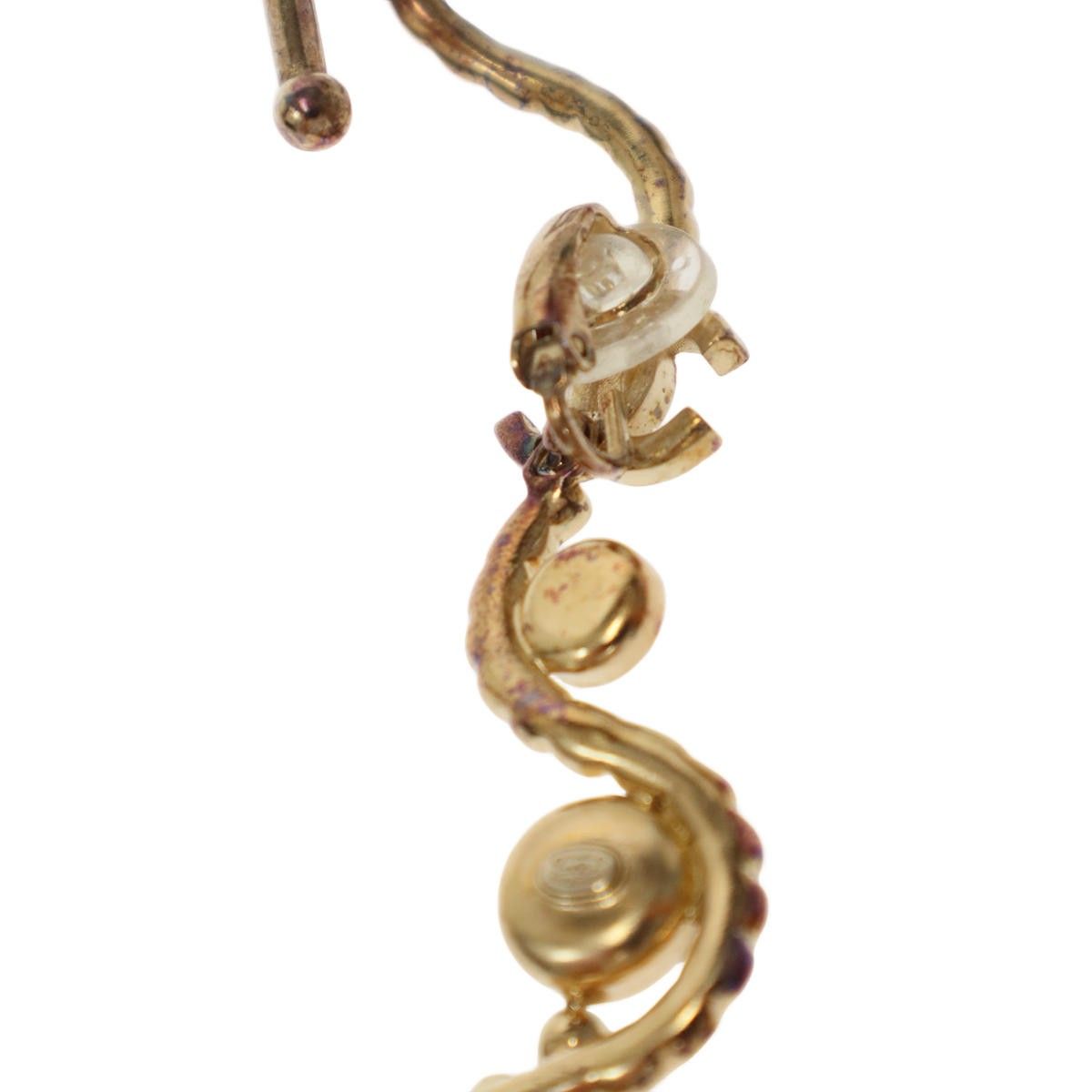 Chanel 23C CC Logo Stone Earrings Set Gold Blue — view 5