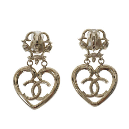 Chanel CC Logo Heart Earrings Set Gold — view 2