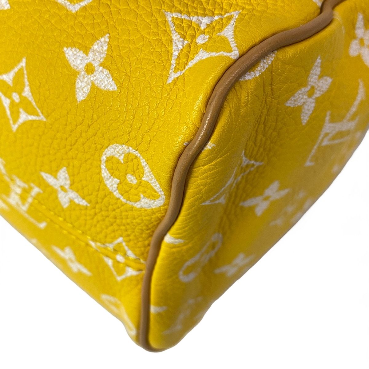 Louis Vuitton Handbag Speedy P9 25 Jaune Matte Leather Cowhide — view 7