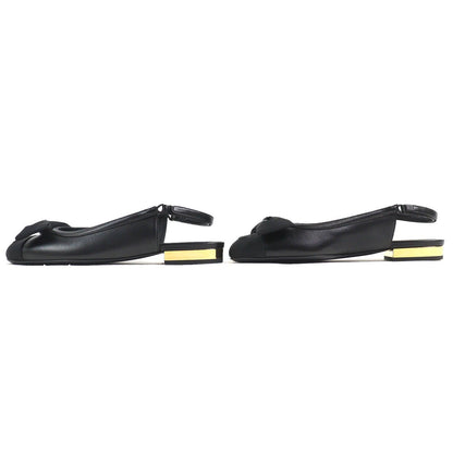 Chanel CC Logo Ribbon Slingback Lambskin Pumps Black Heels — view 3