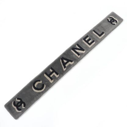 Chanel 20B Shearling Lining Cashmere CC Logo Design Tippet Shawl Gray Scarf — view 5