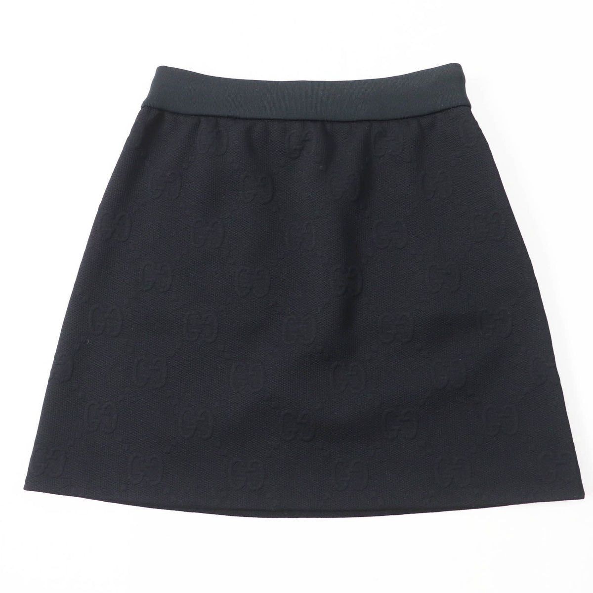 Gucci GG Pattern Jersey Jacquard Skirt Black — view 3