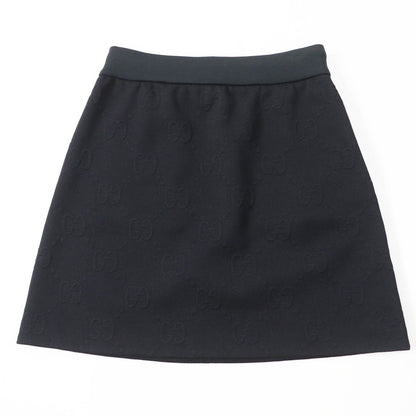 Gucci GG Pattern Jersey Jacquard Skirt Black — view 3
