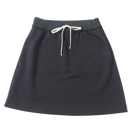 Gucci GG Pattern Jersey Jacquard Skirt Black