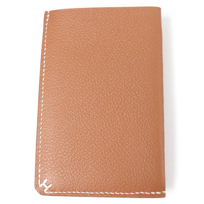 Hermes H Sellier Gold Veau Evercolor Card Case