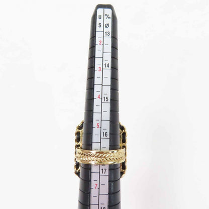 Chanel Premiere Watch Design CC Logo Rhinestone Decoration Ring Black Gold — view 8