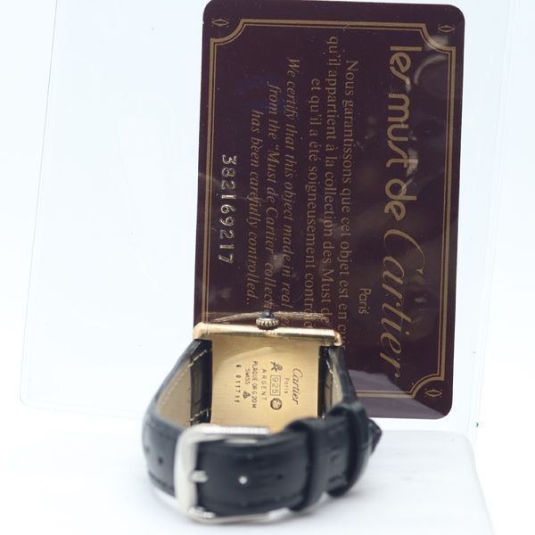 Cartier Must Tank Manual Wind Ivory Dial Watch — view 4