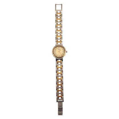 Hermes Clipper Gold Silver Stainless Steel Watch — view 3