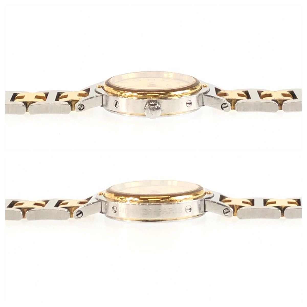 Hermes Clipper Gold Silver Stainless Steel Watch — view 7